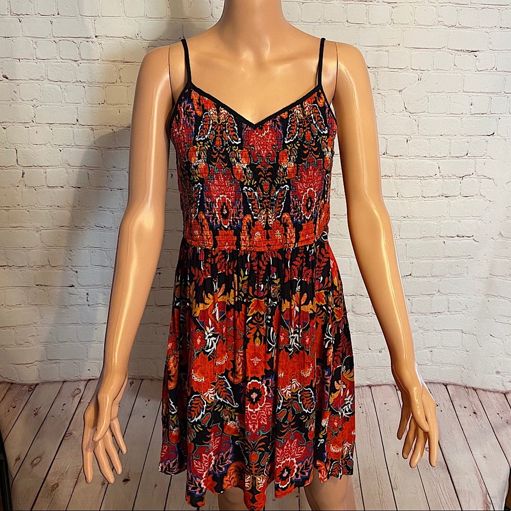 Band of Gypsies black, orange, & red boho dress size mediun - Picture 1 of 16